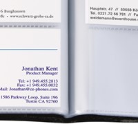 Visitekaartmap Sigel 192krt 90x58mm zwart 1 Stuk-1