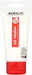 Acrylverf TAC 105 titaanwit tube 75ml 75 Milliliter