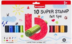 Stempel Bruynzeel Kids Super Stamp set 10 kleuren 10 Stuk