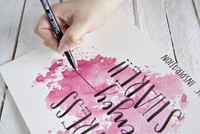 Brushpen Sakura Pigma breed zwart 1 Stuk-15