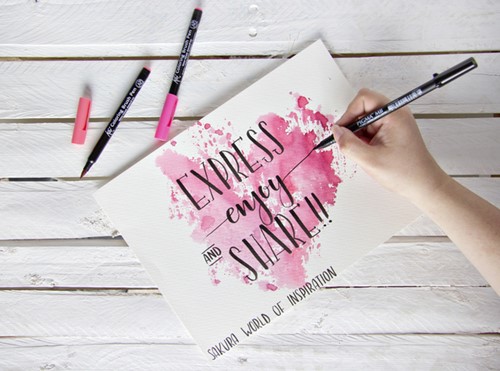 Brushpen Sakura Pigma breed zwart-13