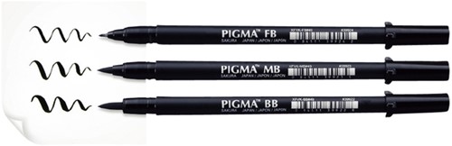 Brushpen Sakura Pigma medium zwart 1 Stuk-11
