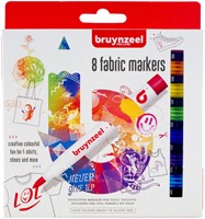 Textielstift Bruynzeel Teens set 8 kleuren 8 Stuk