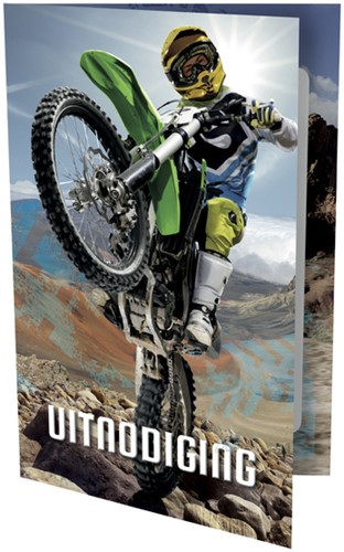 Uitnodiging Motorcross 9x14cm