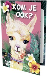 Uitnodiging Alpaca 9x14cm 6 Stuk