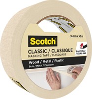 Afplaktape Scotch Classic 36mmx50m beige 1 Rol