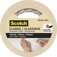Afplaktape Scotch Classic 36mmx50m beige 1 Rol-2