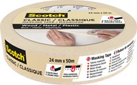 Afplaktape Scotch Classic 24mmx50m beige 1 Rol-1
