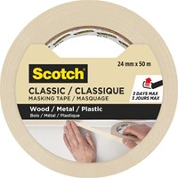 Afplaktape Scotch Classic 24mmx50m beige 1 Rol-2