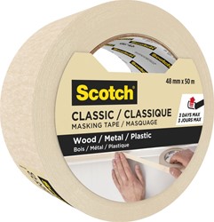 Afplaktape Scotch Classic 48mmx50m beige 1 Rol