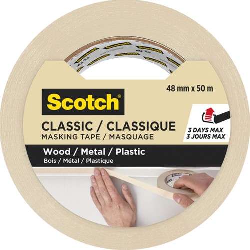 Afplaktape Scotch Classic 48mmx50m beige 1 Rol-1