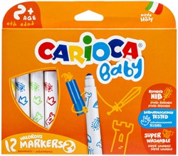 Viltstiften Carioca Baby set 12 kleuren 12 Stuk