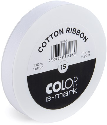 Lint Colop Emark 15mmx25m wit 1 Rol