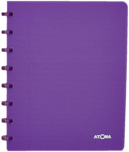 Schrift Atoma A5 ruit 5x5mm 144blz 90gr PP transparant assorti-1