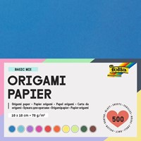 Origami pap Folia 70gr 10x10cm 500 vel assorti kl 500 Vel