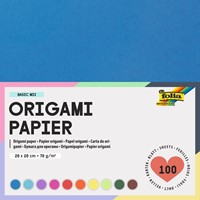Origami pap Folia 70gr 20x20cm 100 vel assorti kl 100 Vel