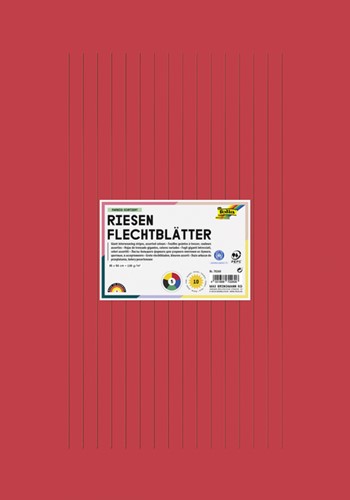 Vlechtstrokenpapier Folia 130gr 35x50 10v assorti 10 Vel