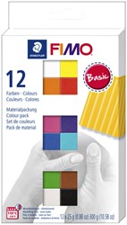 Klei Fimo Staedtler soft colour basic assorti 12 Stuk