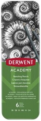 Potlood Derwent Academy ass 6 Stuk