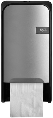Toiletpapierdispenser Quartzline Q1 systeemrol duo zilver 441091