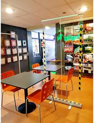 Hygiënescherm Djois oprolbaar 2x1m tr 1 Stuk