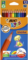 Kleurpotlood BicKids Evolution assorti 12 Stuk