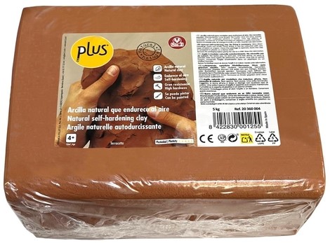 Klei plus 5kg terracotta 1 Stuk