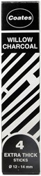 Houtskool Coates 12-14mm 4 Stuk