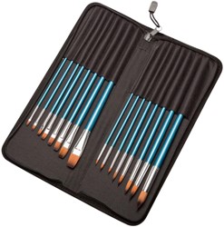 Kwasten Conda set synthetisch 16 stuks in etui 16 Stuk
