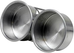 Paletdoppen Conda  dubbel 4.5 x 1.7 cm metaal 1 Stuk