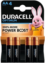 Batterij Duracell Optimum 4x AA 4 Stuk
