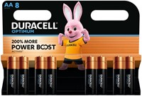 Batterij Duracell Optimum 8x AA 8 Stuk