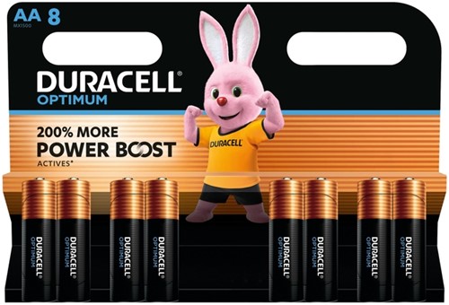 Batterij Duracell Optimum 8x AA 8 Stuk