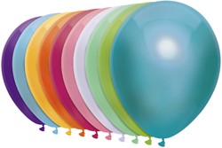 Ballon Haza uni 30cm 50 stuks metallic assorti 50 Stuk
