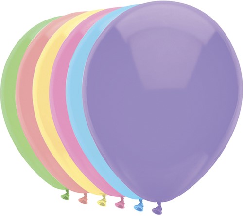 Ballon Haza uni 30cm 100 stuks pastel assorti 100 Stuk
