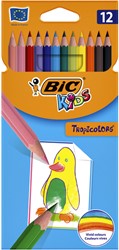 Kleurpotlood BicKids Tropicolors 12st assorti 12 Stuk