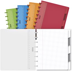 Schrift Adoc A5 ruit 5x5mm 144pag 90gr 5 tabbladen 1 Stuk