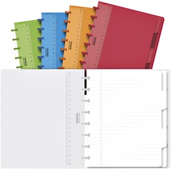 Schrift Adoc A5 lijn 144pag 90gr 5 tabbladen ass 1 Stuk