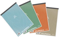 Schrijfblok Aurora A4 lijn 100vel 60gr assorti 1 Stuk