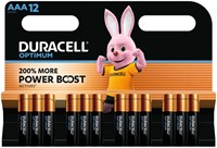Batterij Duracell Optimum 12x AAA 12 Stuk