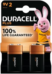 Batterij Duracell Plus blok 2x 9v 2 Stuk