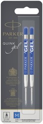 Gelschrijvervulling Parker Quink M blauw 2 Stuk
