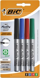 Viltstift Bic ecolutions rond F assorti 4 Stuk