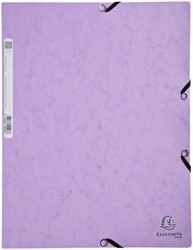 Elastomap Exacompta Aquarel A4 3 klep 400gr lila 1 Stuk