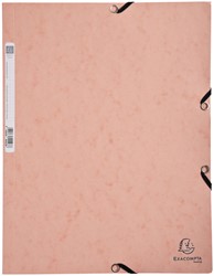 Elastomap Exacompta Aquarel A4 3 klep 400gr roze 1 Stuk