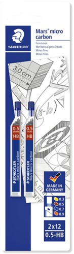 Potloodstift Staedtler mars carbon micro 0.5mm hb 2 Stuk