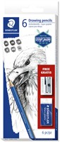 Potlodenset Staedtler Design Journey gratis gum en puntenslijper 6st
