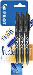 Rollerpen PILOT friXion BL-FR7 M 3st zwart 3 Stuk