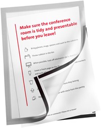 Infokader Quantore zelfklevend A4 zilver 2 Stuk