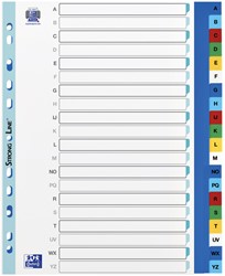TABBLADEN OXFORD A4+ 11R PP A-Z 20DLG KLEUR 1 Stuk